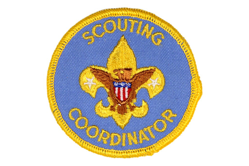 Scouting Coordinator Patch Light Blue Background