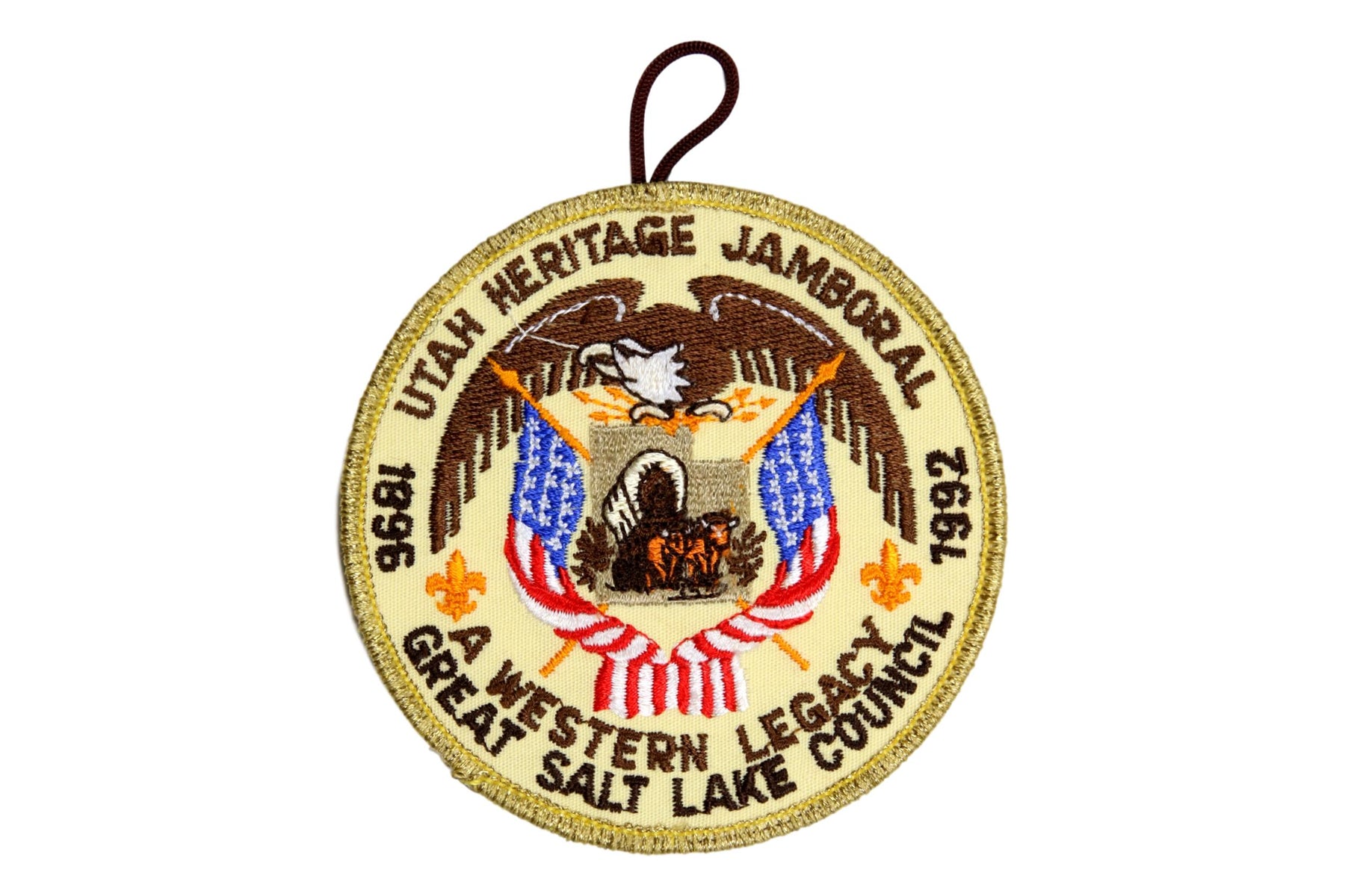 1992 Great Salt Lake Utah Heritage Jamboral Patch Gold Mylar Border
