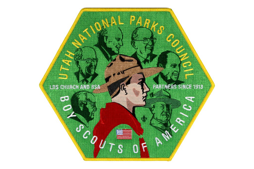 Utah National Parks Friends of Scouting Jacket Patch Green