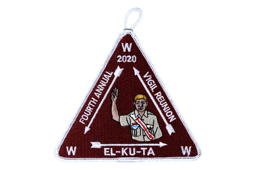 Lodge 520 El-Ku-Ta 2020 Vigil Reunion Patch White Border