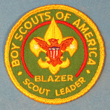 Blazer Scout Leader Patch 1970s Clear Plastic Back