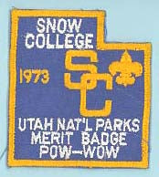 1973 Snow College Merit Badge Pow Wow Patch