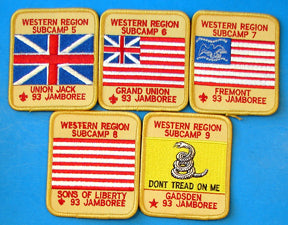 1993 NJ Western Region Subcamp Patch Set