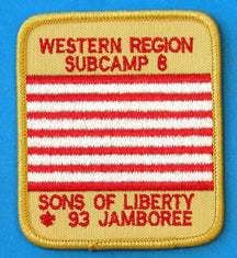 1993 NJ Western Region Subcamp 8 Patch