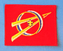 Explorer Universal Patch Square Folded RED Twill