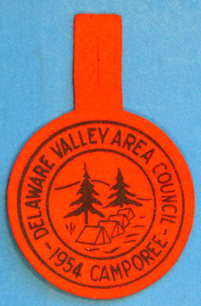 Delaware Valley Area 1954 Camporee Patch Felt