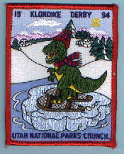 1994 Utah National Parks Klondike Derby Patch Red