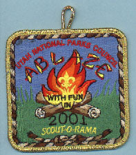2001 Scout O Rama Patch Gold Mylar Border