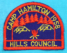 Hamilton Camp Patch 1958