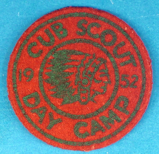 1952 Cub Scout Day Camp Patch Felt