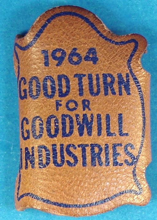 1964 Good Turn for Goodwill Leather Neckerchief Slide