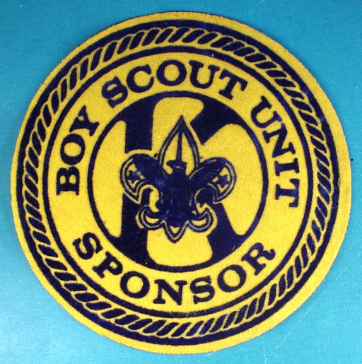 Boy Scout Unit Sponsor Patch 6" Felt