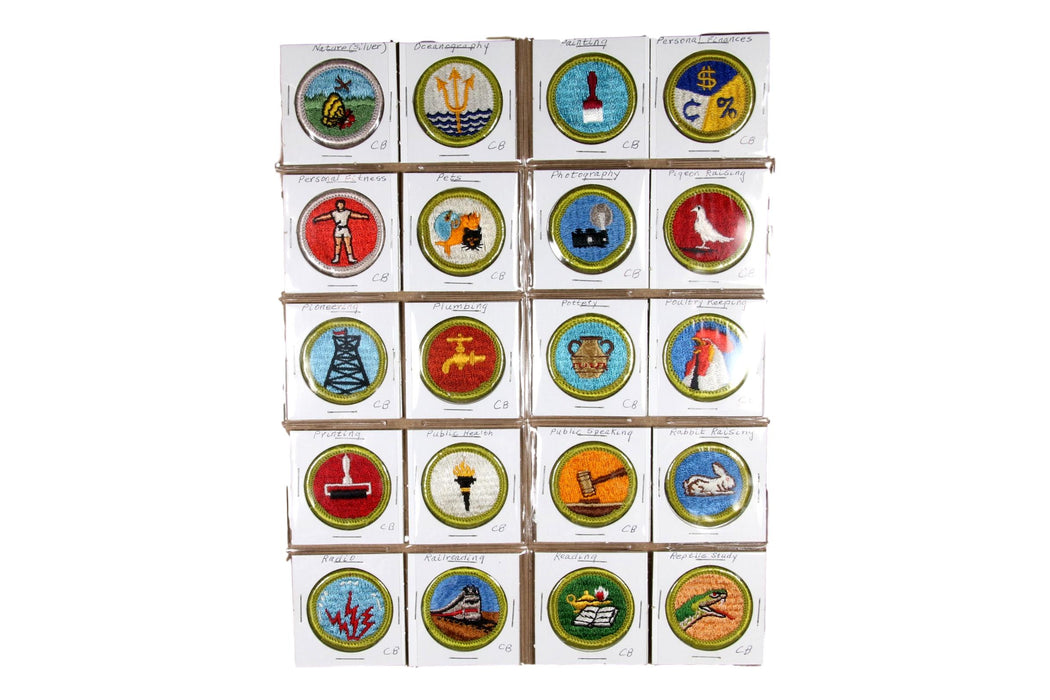 !1960s Cloth Back Merit Badge Collection 119 MBs