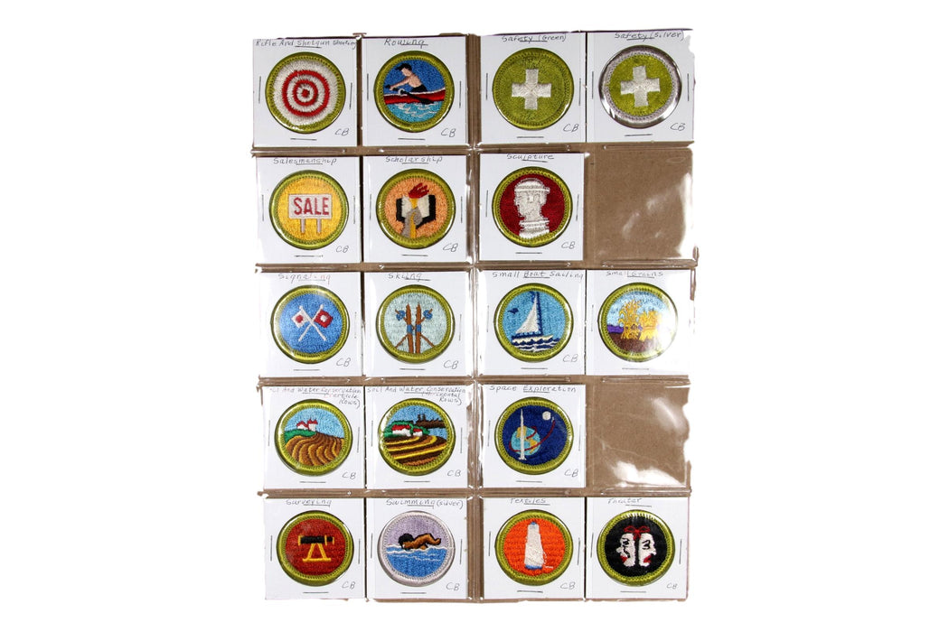 !1960s Cloth Back Merit Badge Collection 119 MBs