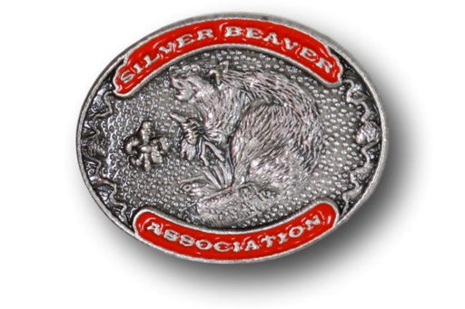 Silver Beaver Association Pin 3/4" Oval Orange
