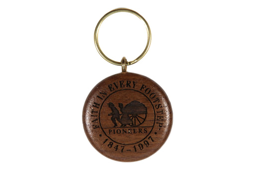 Faith in Every Footstep Wooden Key Chain