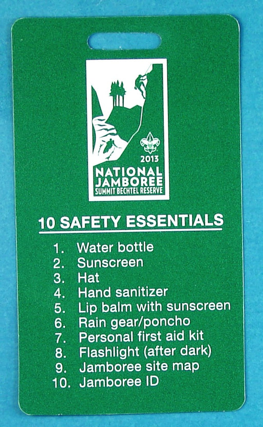 2013 NJ Safety Essentials Card