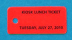 2010 NJ Kiosk Lunch Ticket July 27th