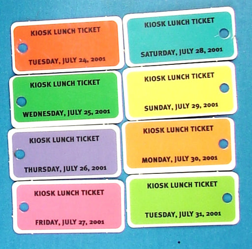 2005 NJ Kiosk Ticket Set of 8