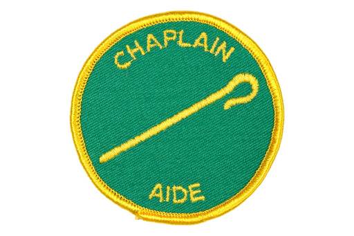 Chaplain Aide Patch 1970s Clear Plastic Back