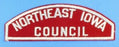 Northeast Iowa Council Red and White Council Strip