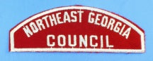 Northeast Georgia Council Red and White Council Strip