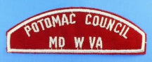 Potomac Council Red and White Council Strip