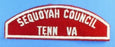 Sequoyah Council Red and White Council Strip