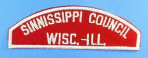 Sinnissippi Council Red and White Council Strip