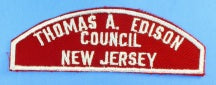 Thomas A. Edison Council Red and White Council Strip