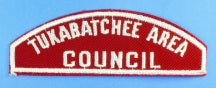 Tukabatchee Area Council Red and White Council Strip