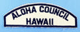 Aloha Council/Hawaii White and Blue Council Strip