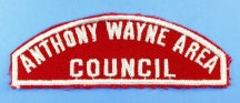 Anthony Wayne Area Council Red and White Council Strip
