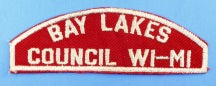 Bay Lakes Council Red and White Council Strip