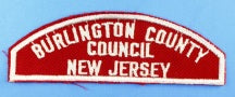 Burlington County Council Red and White Council Strip
