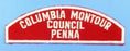 Columbia Montour Council Red and White Council Strip