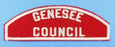 Genesee Council Red and White Council Strip