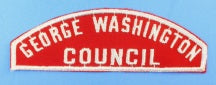 George Washington Council Red and White Council Strip
