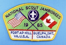 Fort AP Hill VA. U.S.A- Guelph. ONT. Canada JSP 1985 NJ Yellow Border