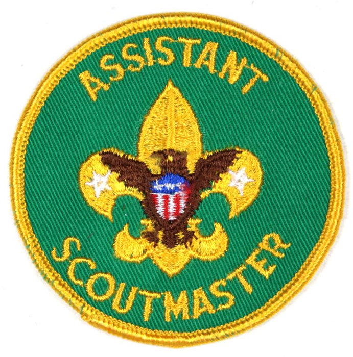 Assistant Scoutmaster Patch 1970s Paper Back