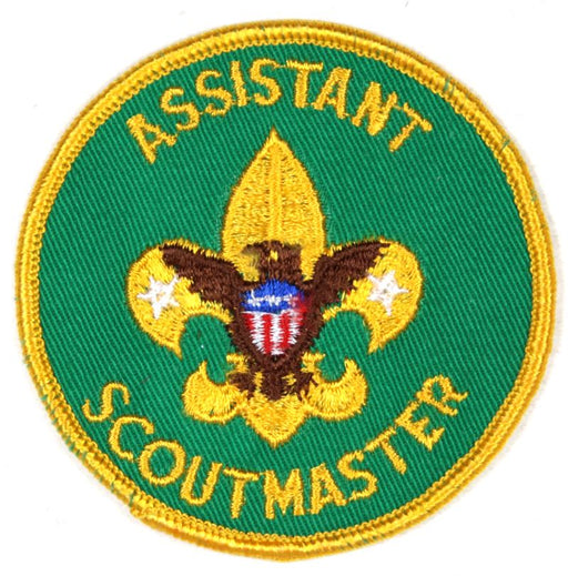 Assistant Scoutmaster Patch 1970s Plastic/Gauze Back