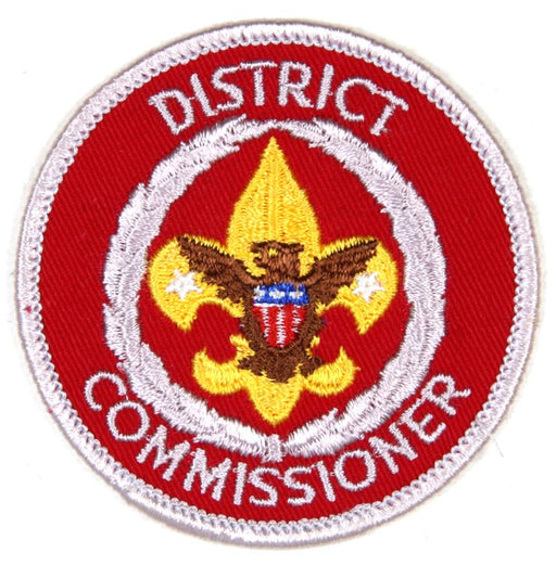 District Commissioner Patch 1970s - 2010 Clear Plastic Back