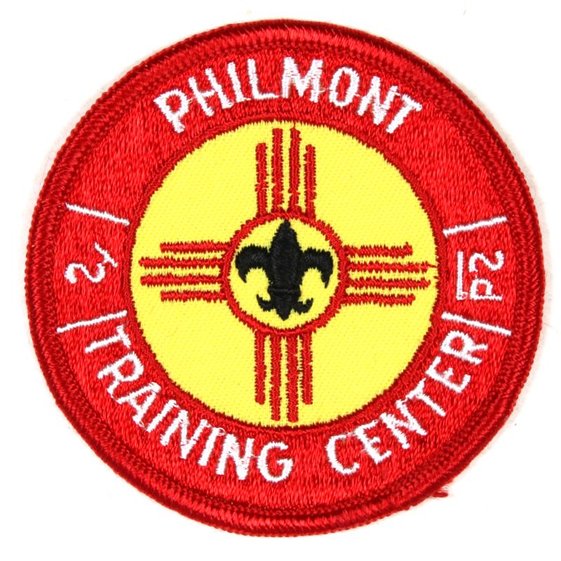 Philmont Training Center Patch Yellow Center Gauze Back
