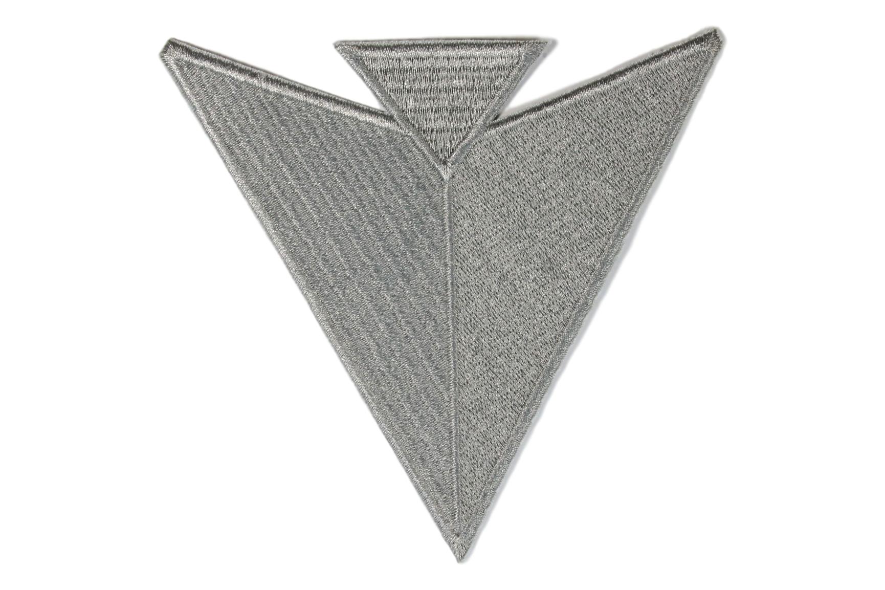Arrow Point Jacket Patch Silver