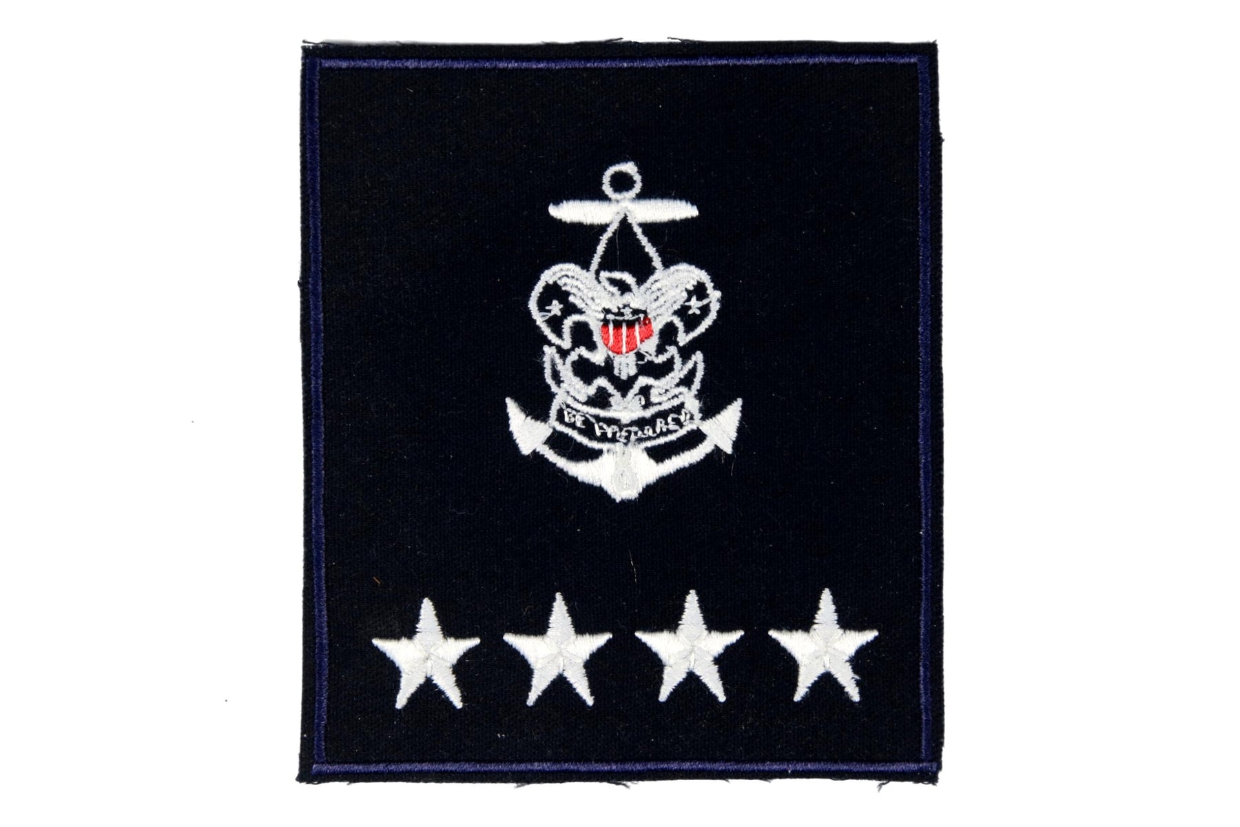 Sea Scout National Professional Staff Patch on Blue Plastic Back