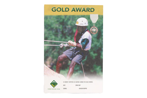 Venturing Gold Award Card 2000