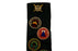 Merit Badge Sash 1950s with 23 Kahki Crimped Merit Badges on Explorer Green