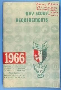 Boy Scout Requirements Book 1966