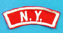New York Red and White State Strip