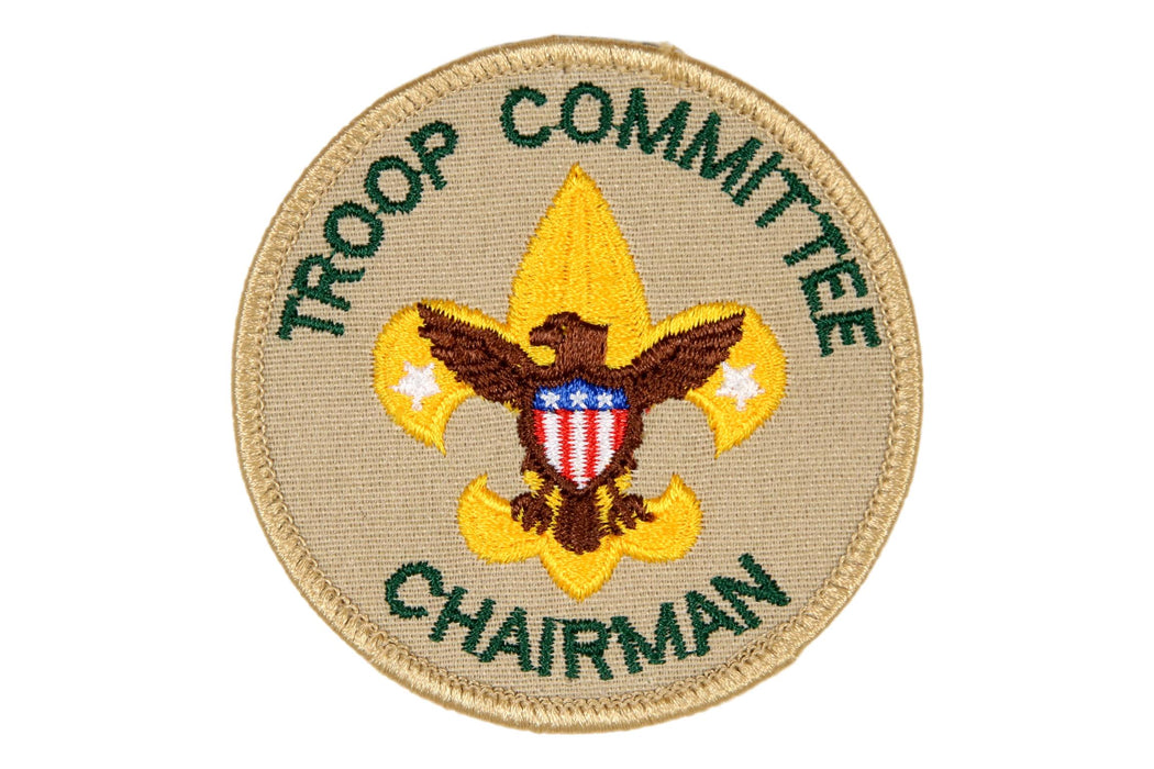 Committee Chair Patch Troop Committee Chairman Patch Tan Plastic/Gauze Back — Eagle Peak Store